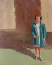 La colegiala, 2023 (óleo sobre papel)