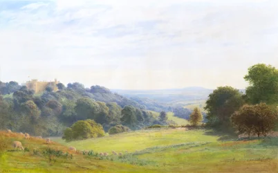 Castillo de Chirk, Clwyd (acuarela)