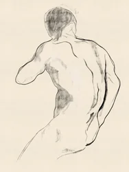 Estudio de una figura masculina imponente