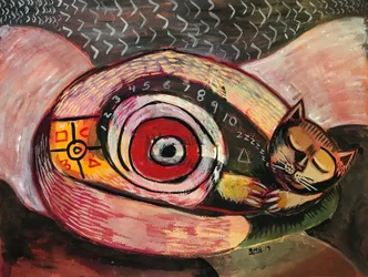 Dulces sueños, c.2019 (gouache sobre papel)