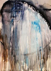 Flujo abstracto azul grisáceo