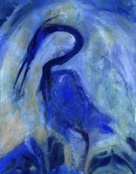 Garza azul abstracta