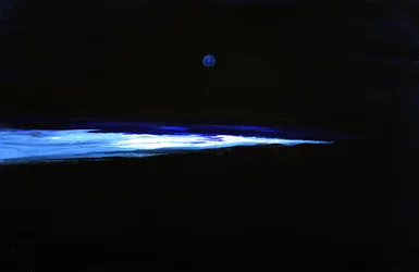 El resplandor de la luna azul