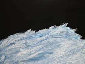 Olas oscuras que rompen
