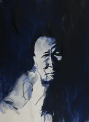 El hombre de la sombra azul