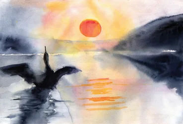 Aves del lago Serene