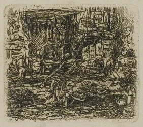 Interior de una granja