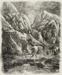 Jinete en las Montañas