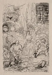 Interior de hilandera