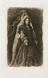 Mujer en Traje Medieval Fantástico