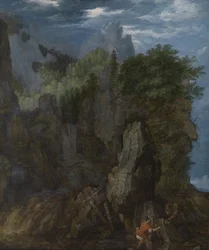 Los pescadores de cangrejos de río, c.1608 (óleo sobre lienzo)