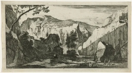 Paisaje de montaña con rocas
Paisajes del Tirol (título de la serie)