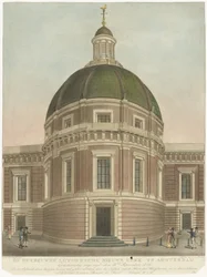 Nueva iglesia luterana reconstruida en Amsterdam La Lutersche Nieuwe Kerk reconstruida en Amsterdam (título sobre el objeto)