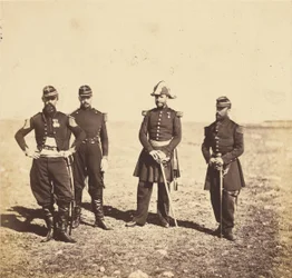 El general Bennet y los oficiales de su estado mayor