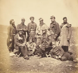 El general Cissé y oficiales y soldados de la división del general Bosquet