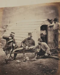 Dificultades en el campamento, de un álbum de 52 fotografías asociadas con la Guerra de Crimea, 1855