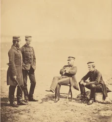 El teniente general Barnard y su estado mayor