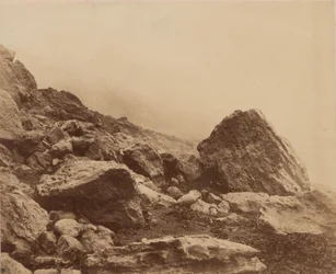 Rocken End en una tormenta, Isla de Wight,c. 1853 (foto)