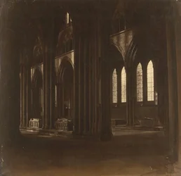 Catedral de Salisbury - La nave, desde el transepto sur, 1858