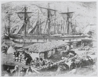 El muelle de ganado en el puerto de Balaklava