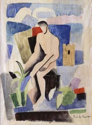 Hombre en el Campo, estudio para Paludes, c.1920