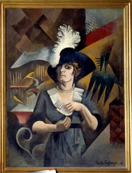 Retrato de Alice con el gran sombrero