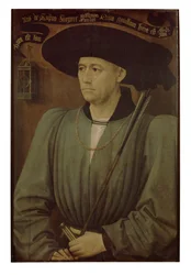 Retrato de un juez de torneo (óleo sobre tabla)