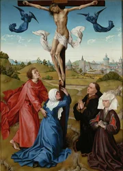 La Crucifixión, tríptico de la Crucifixión, hacia 1440