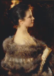 Mujer en vestido de noche