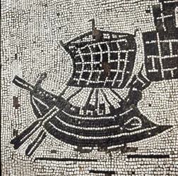 Un barco en el puerto de Ostia (mosaico)