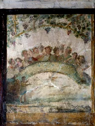Arte de la antigua Roma: pampanos y genios alados