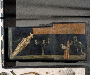 Fragmentos de mosaico firmados por Harakliton de Roma, siglo II d.C., Roma