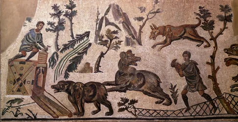 Caza de osos (mosaico, siglo IV a.C.)