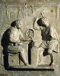 Herreros, bajorrelieve, civilización romana, siglo II