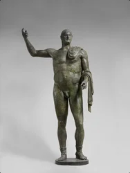 Estatua de bronce del emperador Treboniano Galo, 251-253 d.C. (bronce)