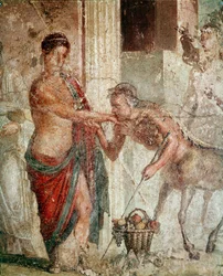 Centauro durante la boda de Pélope e Hipodamía (fresco)