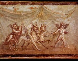 Cupidos jugando con hipogrifos (fresco)