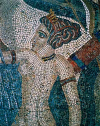 Diana bañándose, siglos II-III (mosaico)