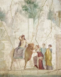Fresco que representa el Rapto de Europa, de Pompeya, Civilización Romana