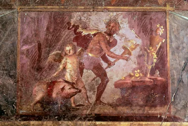 Fresco de la Villa de los Misterios, Pompeya