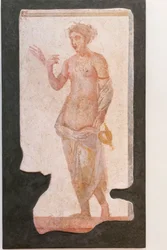Muchacha con caja, colección Pallavicini Rospigliosi, hacia 200 d.C., inv 103420 (fresco)