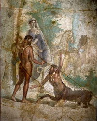 Hércules, Dejanira y el centauro Neso