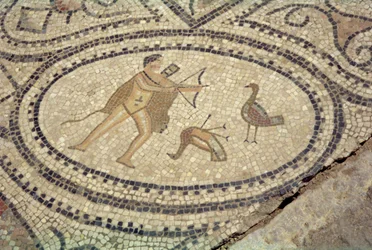 Hércules y los pájaros de Estínfalo, del suelo de 