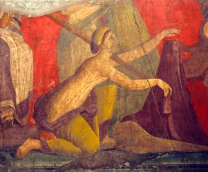 Ritos de iniciación del culto de Dionisio, fresco de la Villa de los Misterios