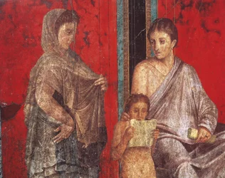 Ritos de iniciación del culto de Dionisio, fresco de la Villa Dei Mysteri