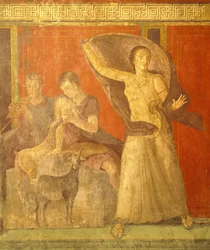 Ritos de iniciación del culto a Dionisio, fresco de la Villa Dei Mysteri