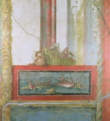 Escena naval, Pompeya, Italia