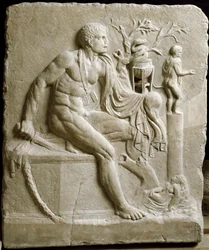 Orestes consultando el oráculo de Apolo en Delfos