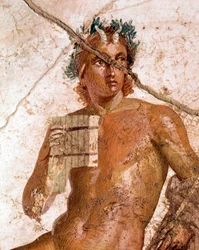 Pan músico, entre las ninfas (fresco)
