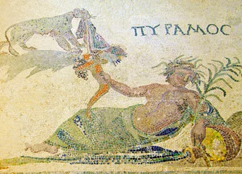 Píramo y Tisbe (detalle de Píramo y el leopardo)